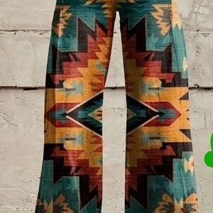 Colorful Geometric Patterned Pants